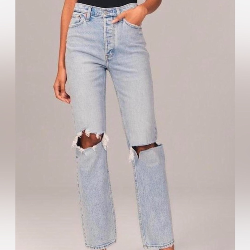 Abercrombie & Fitch The Dad High Rise Jeans Curve Love